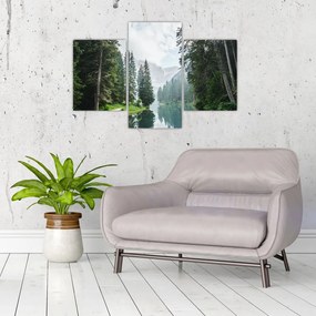 Tablou lacului în pădure (90x60 cm)