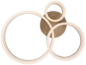Plafoniera LED design geometric circular Amilia auriu