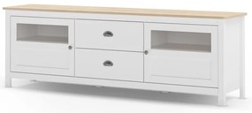 Comodă TV albă din lemn de pin 180x59 cm Misti – Marckeric