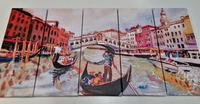 Tablou 5-piese  gondola venețiană