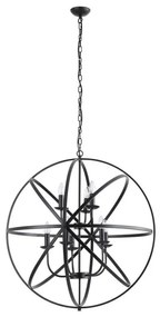 Searchlight 2478-8BK - Lustră pe lanț ORBIT, 8xE14/60W/230V, neagră