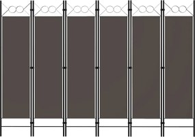 vidaXL Paravan de cameră cu 6 panouri, antracit, 240 x 180 cm