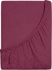 Cearsaf frote pentru patut copii PREMIUM 60x120 cm visiniu