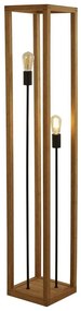 Lampa de podea din lemn design rustic industrial Square 2L