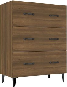 vidaXL Dulap, stejar maro, 69,5x34x90 cm, lemn prelucrat