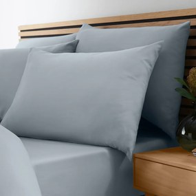 Cearceaf albastru-gri din microfibră cu elastic 185x200 cm So Soft Easy Iron – Catherine Lansfield