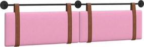 vidaXL Cap de pat suspendat Pe perete Roz 210 x 55 x 5 cm PU antic
