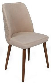 Set de scaune de sufragerie Tutku Cream andWalnut, 2 buc.