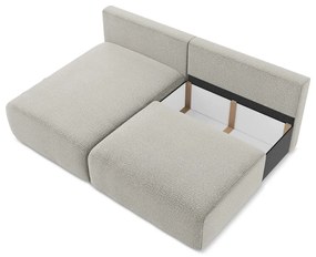 Colțar gri deschis extensibil/cu spațiu de depozitare (cu colț pe partea stângă) Kalena – Makamii