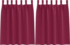 vidaXL Perdele Opaque cu Inel 2 pcs Roșu Vin 140 x 140 cm Poliester