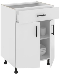 Corp Baza Karo, 1 Sertar, 2 Usi, Alb, 60 x 50 x 80 cm