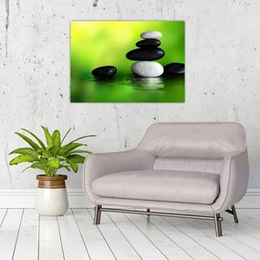 Tablou pe sticlă - Pietre pentru relaxare (70x50 cm)