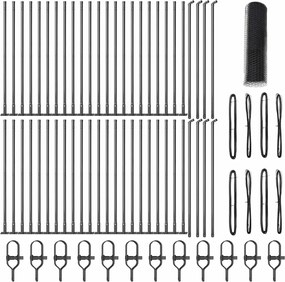 vidaXL Stâlp de gard. Gri 100 x 0,4 m (plasă de 13 mm) Oțel și PVC