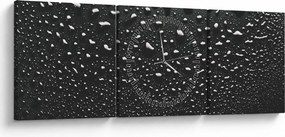 Tabloul cu picături de apă (cu ceas) (90x30 cm)