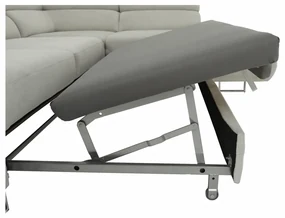 Colţar extensibil, material textil gri deschis, model dreapta, BUTON R
