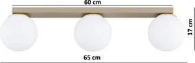 Brilagi - Lampă spot MILO 3xE27/60W/230V bej/auriu