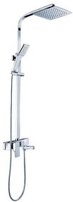 Baterie pentru dus Navaro silver reglabilă – H 73-119,5 cm