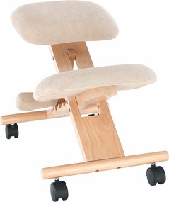 Scaun tip kneeling ergonomic, crem / fag, GROCO