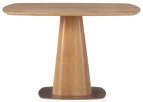 Masă de dining cu aspect de lemn de stejar 120x120 cm Etel – MOME