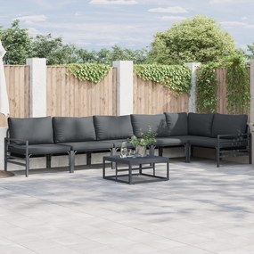 vidaXL Set de canapele pentru grădină 6 pcs Antracit Oțel