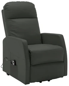 321369 vidaXL Fotoliu rabatabil cu ridicare, antracit, piele ecologică