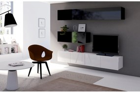 Mobilier living Calabria C8 (Negru + Alb) (fără iluminat). 1051619