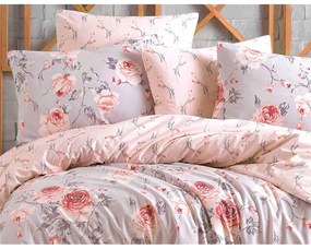 BedTex Lenjerie de pat din bumbac Maison roz , 220x 200 cm, 2 buc 70 x 90 cm