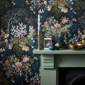 Tapet Killburn's Coral, Midnight Black, 1838 Wallcoverings, 5.3mp / rola