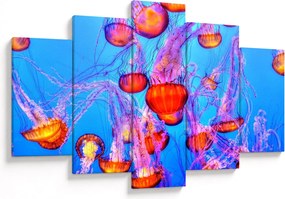 Tablou cu meduse în mare (150x105 cm)
