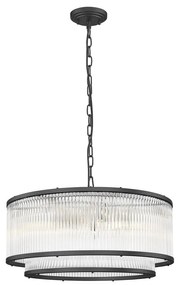Lustra suspendata eleganta design modern SERGIO negru mat