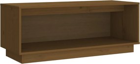 vidaXL Comodă TV, maro miere, 90x35x35 cm, lemn masiv de pin