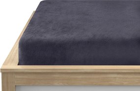 Cearsaf Cocolino microplus cu elastic SOFT BRONE 90x200 cm antracitov gri
