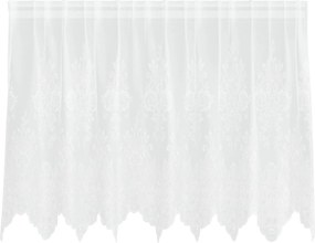 vidaXL Cortină din Dantelă cu perdele Floral Alb 80 x 200 cm Poliester