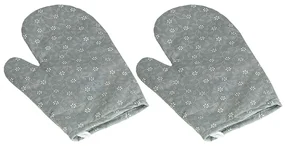 Mănușă de bucătărie Bellatex Floare gri, 28 x 18 cm, 2 buc