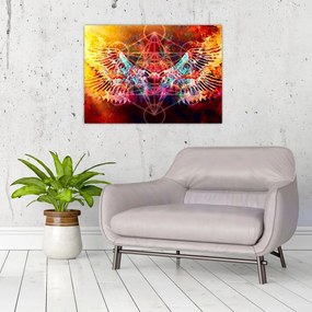 Tablou - Merkaba cu aripi, abstracție (70x50 cm)
