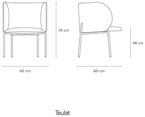 Fotoliu din imitație de piele portocaliu Mogi - Teulat