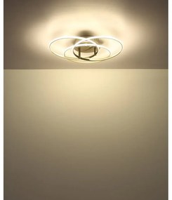 Plafoniera LED rotativa orientabila metal nichel KOMBOS