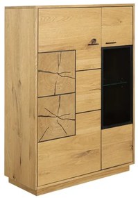 Comoda Bar Urbano Oak Cu 2 Usi, Stejar Rustic Si Negru, 87 Cm