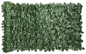 Outsunny Gard Artificial Paravan Decorativ Rulou 3L x 1Î m Frunziș Realist Anti-UV Verde Închis | Aosom Romania