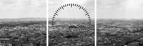 Tablou - Acoperișuri clădirilor din Paris (cu ceas) (90x30 cm)
