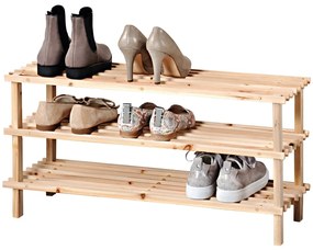 Kesper 69723 Dulap pentru pantofi cu 3 rafturi,deschis, 77 x 40 x 26 cm