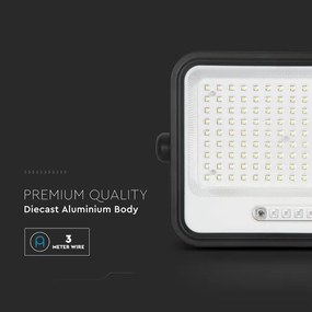 Proiector solar LED dimabil LED/300W/3,2V IP65 15000 mAh negru + telecomandă