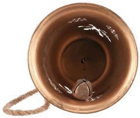 Clopot metalic suspendat, auriu, 20 x 20 x 58 cm