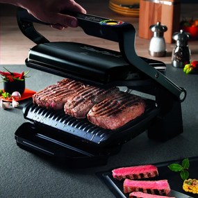 Gratar electric Tefal OptiGrill+ Snacking&Baking GC714834, 2000W, 6 programe, Functie alimente congelate, Acoperire antiaderenta din teflon, Accesoriu pentru gustari si copt, Max 240°C, Negru