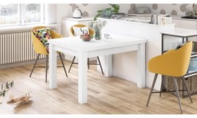 Masă extensibilă RALF albă pentru 12 persoane