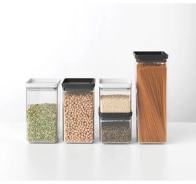 Borcan de depozitare Brabantia Tasty+ 1001173, 2,5 l, Mașină de spălat vase și frigider, Gri închis