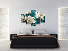 Tablou - Vitraliu cu magnolie (150x105 cm)