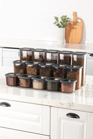 Set cutii de depozitare (15 piese), Hermia, Culoare: Antracit