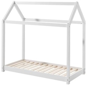 CABANE Pat copii PENTRU COPII MICI 70 X 140 CM ALB