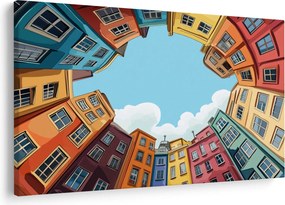 Tablou - Între case (90x60 cm)